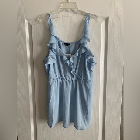 torrid Tops - NWT TORRID soft pastel blue blouse top with adjustable straps size 0